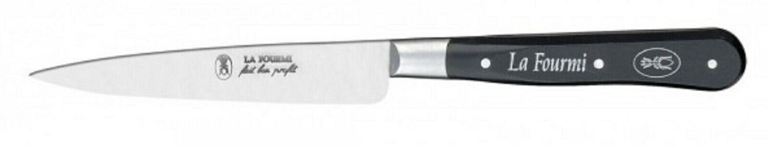 COUTEAU A STEAK NOIR LA FOURMI LAME 10 CM MITRE " LUXE " REF 10522ABS