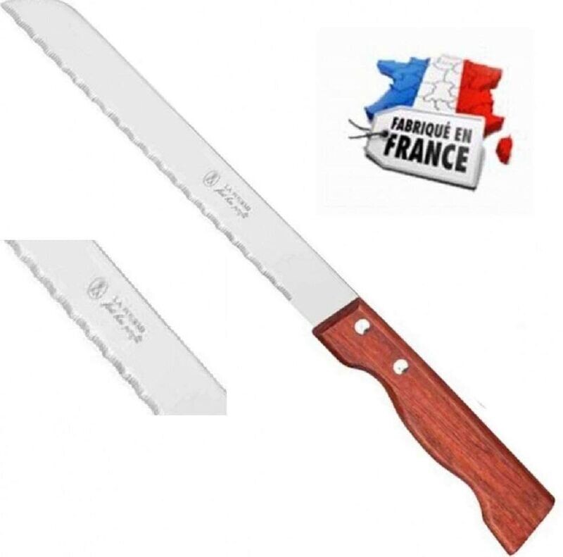 COUTEAU A PAIN CRANTE 29 CM LA FOURMI INOX MADE IN FRANCE 2 RIVETS