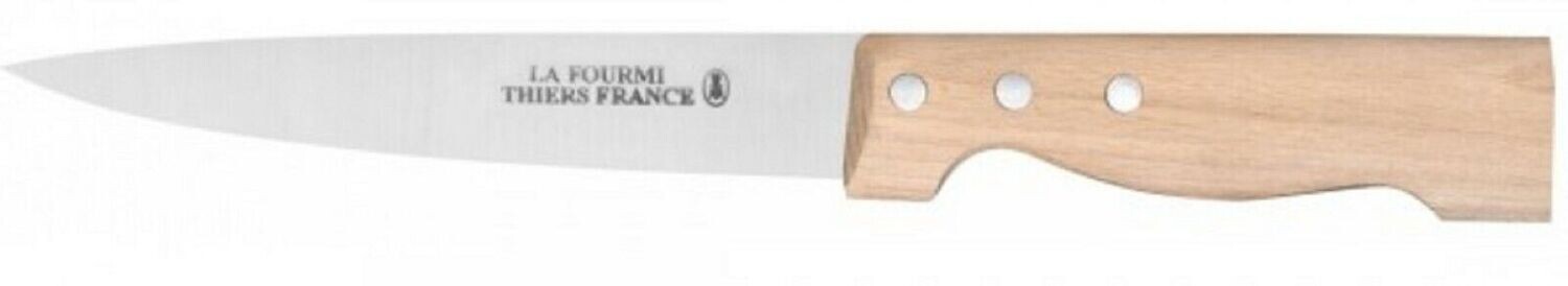 COUTEAU À SAIGNER LAME 14 CM  PROFESSIONNEL LA FOURMI Lame CARBONE MANCHE BOIS