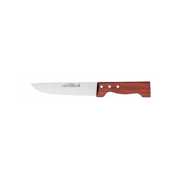 COUTEAU DU BOUCHER LAME 23 CM LA FOURMI MANCHE PALISSANDRE RIVET EN LAITON  8P REF 12188