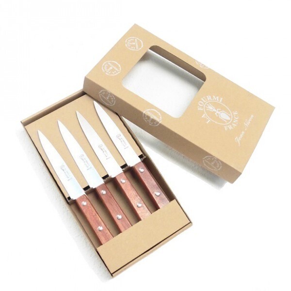 Couteau LA FOURMI COFFRET X 4 OFFICE MANCHE PALISSANDRE LAME 10 CM