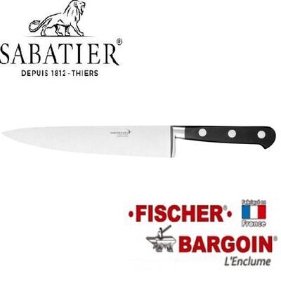 COUTEAU LAME 25 CM DE CUISINE  PROFESSIONNEL FISCHER CODE 9633  SABATIER 64 -