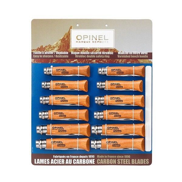 OPINEL LOT DE   12 COUTEAUX lame  CARBONNE N°  6-7-8
