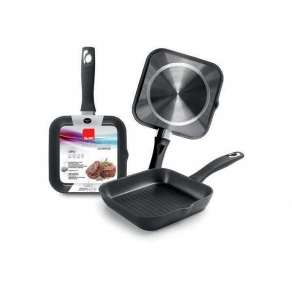POELE INDUCTION PLUS POELE GRILL 18 X 18 + BEC VERSEUR