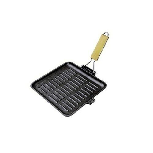 GRILL a  VIANDE Poêle carré 24 x 24 cm en Fonte GARANTI INUSABLE
