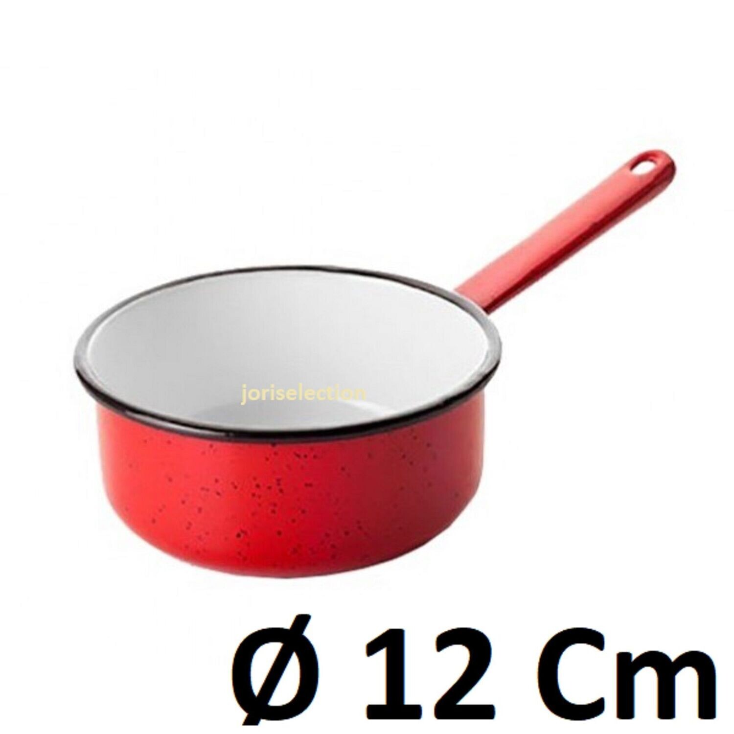 CASSEROLE EMAIL ROUGE Ø 12 CM INDUCTION VINTAGE