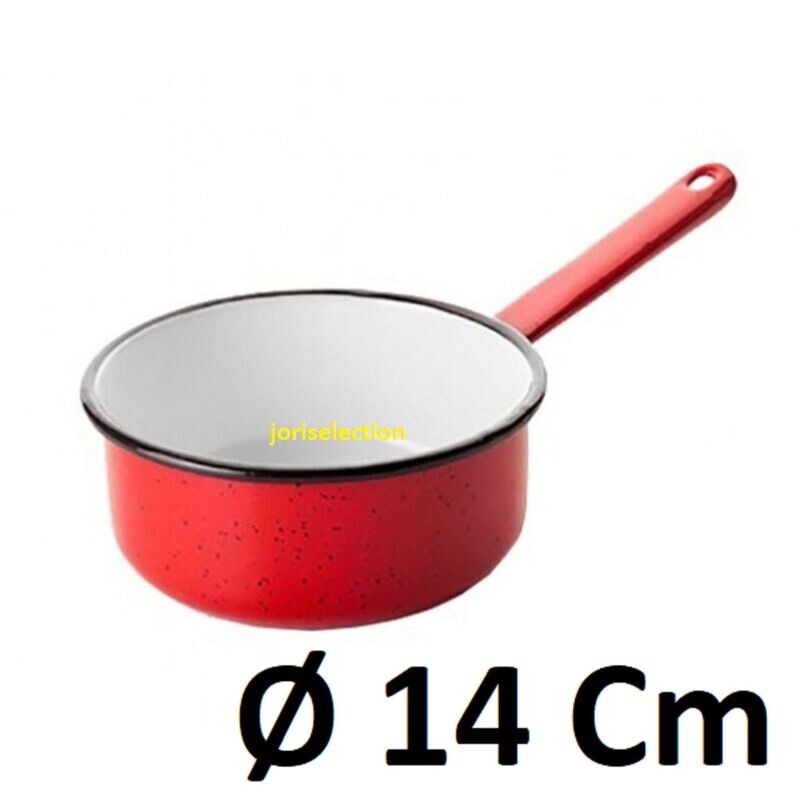 CASSEROLE EMAIL ROUGE Ø 12 CM INDUCTION VINTAGE