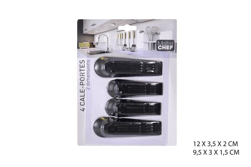 Cale de porte Bloque Porte  Butée Sécurité  Lot de 4