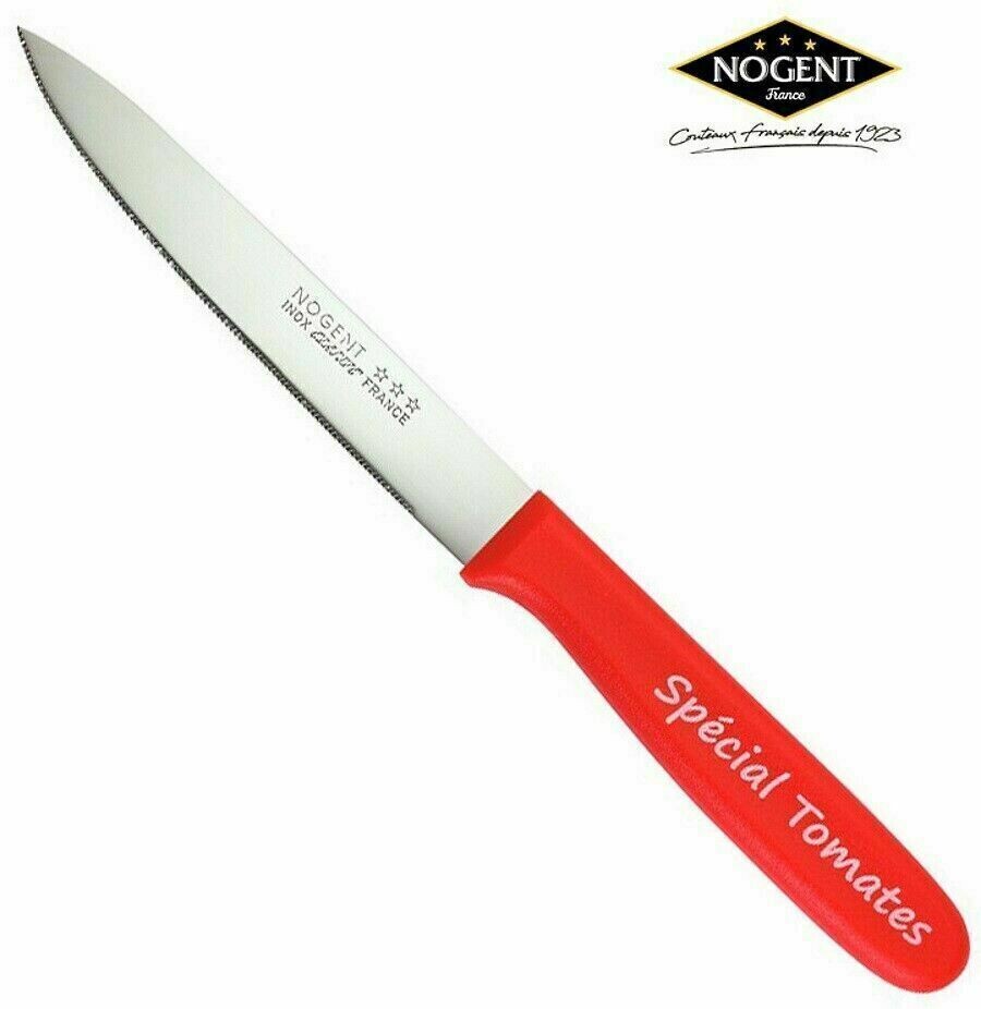 1 COUTEAU SPECIAL TOMATE NOGENT CRANTE 3 ETOILES INOX FRANCAIS