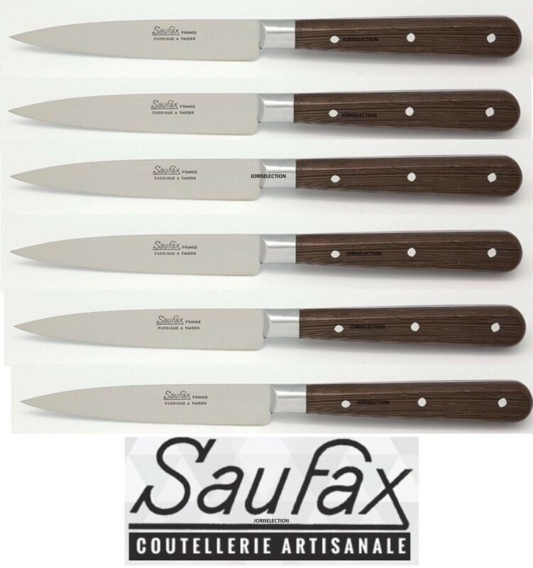 Lot 6 couteaux Saufax à mitres fabriqué à Thiers France LUXE 3018
