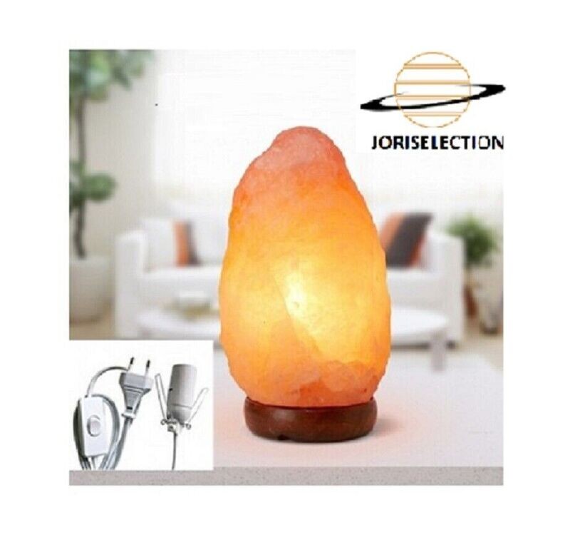 Lampe de Sel de l'Himalaya 2 a 3 KG Purificateur 100% Naturel + Câble/Ampoule