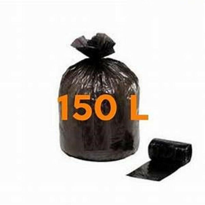 Sac poubelle 150L extra renforcé - 4016 - 820x1300 - 5 rouleaux de 20 - carton de 100 Epaisseur 55 microns
