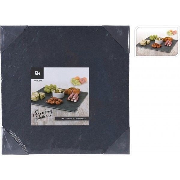 ASSIETTE ARDOISE 30 X 30 CM REF 13624
