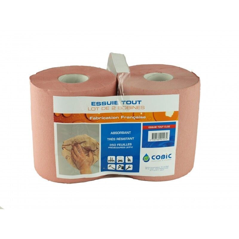 Bobine d'essuyage essuie-tout Chamois - CLS2 - lot de 2