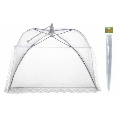 CLOCHE A FROMAGE Ø 30 CM ALIMENTAIRE PARAPLUIE PLIANTE TULLE PROTEGE INSECTE