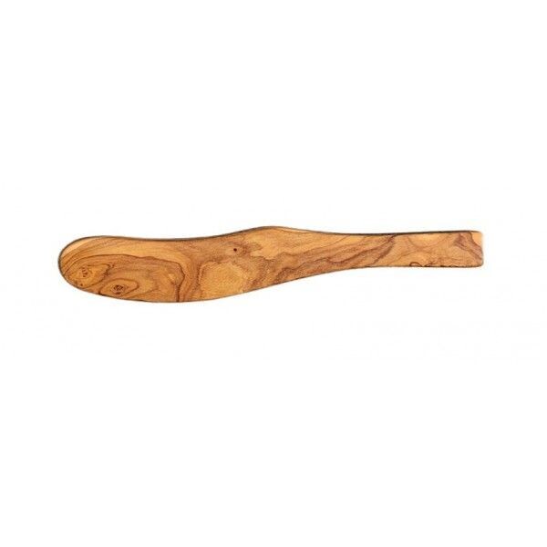 COUTEAU A  BEURRE EN BOIS D OLIVIER COURBE 17 CM