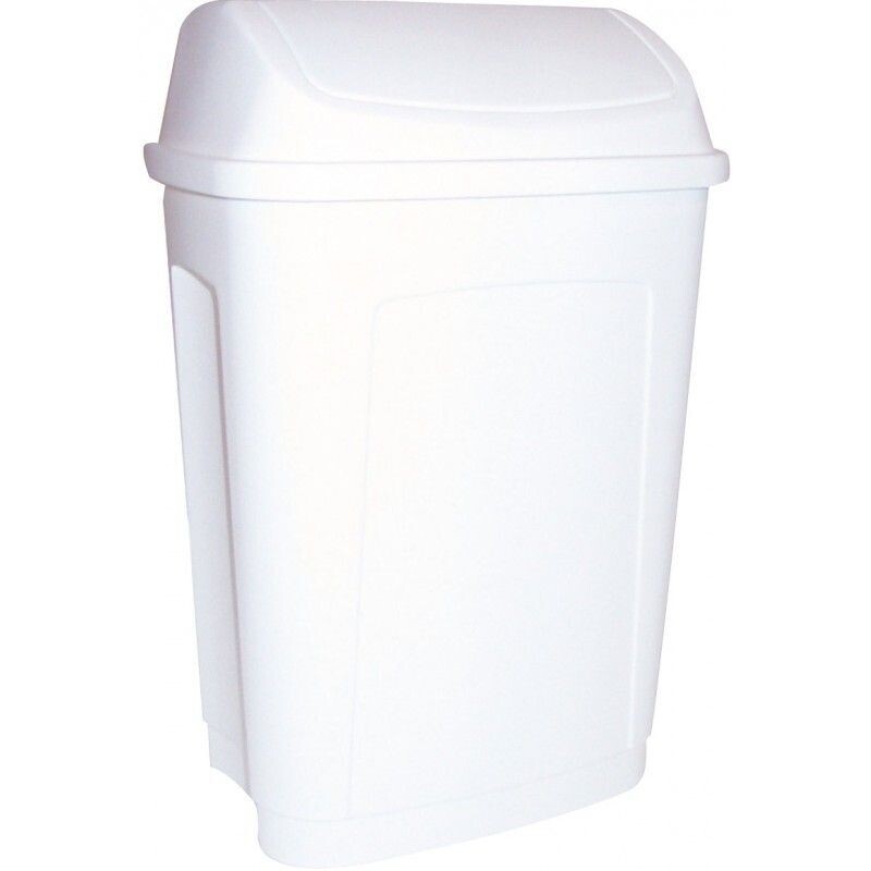 Poubelle 25L blanche couvercle basculant