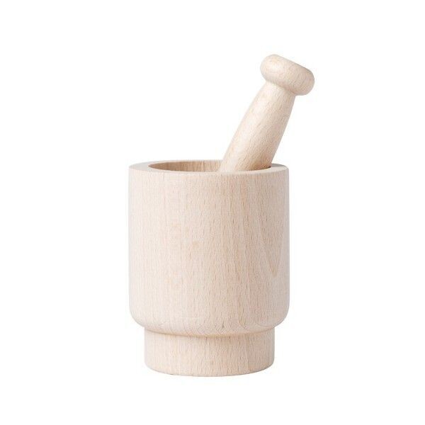 MORTIER  + PILON  EN  BOIS  PETIT MODELE  DIAMETRE  6.5 CM