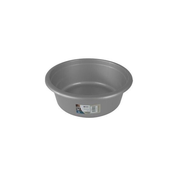 BASSINE 10 LITRES  RONDE ARGENT  REF 21391 EN 
PLASTIQUE
