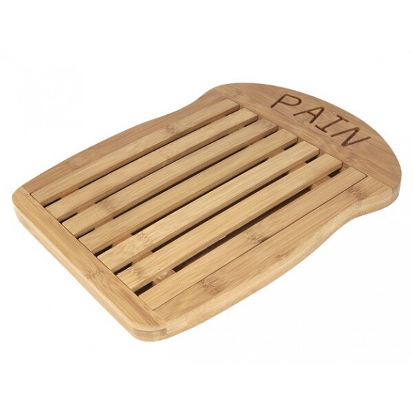 planche a pain bois bambou 38 x 24 x 2 cm avec réservoir gravee 
"pain "