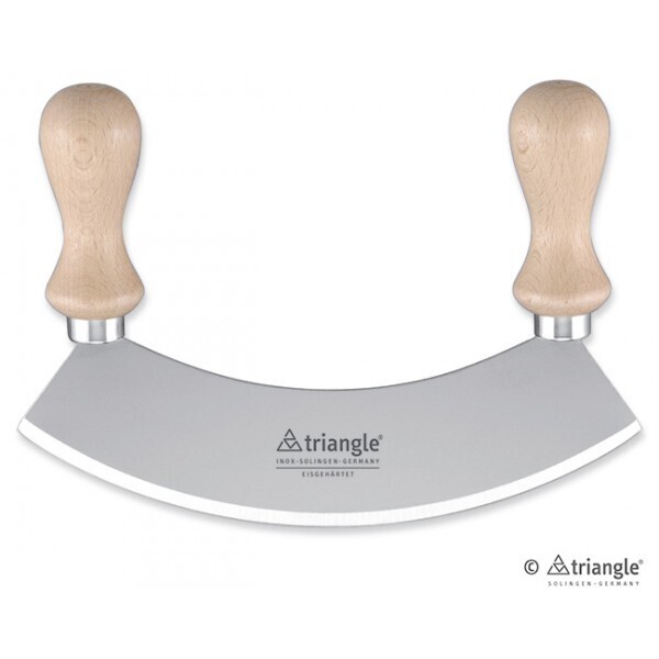 HACHOIR BERÇOIR BERCEUSE TRIANGLE POIGNÉES EN HÊTRE LAME 23CM