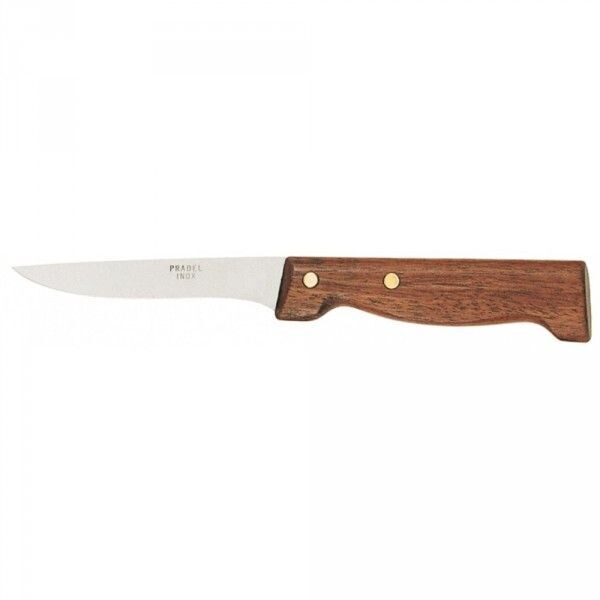 COUTEAU A STEAK   LA FOURMI MANCHE EN BOIS  SAPELLI   COTE A L'OS LAME LISSE REF 10152