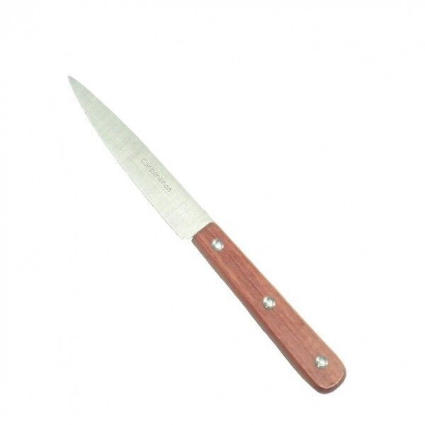 COUTEAU  OFFICE   LA FOURMI MANCHE BOIS SAPELLI LAME  CARBONE 1/2 SOIE 10 CM REF 10030 C