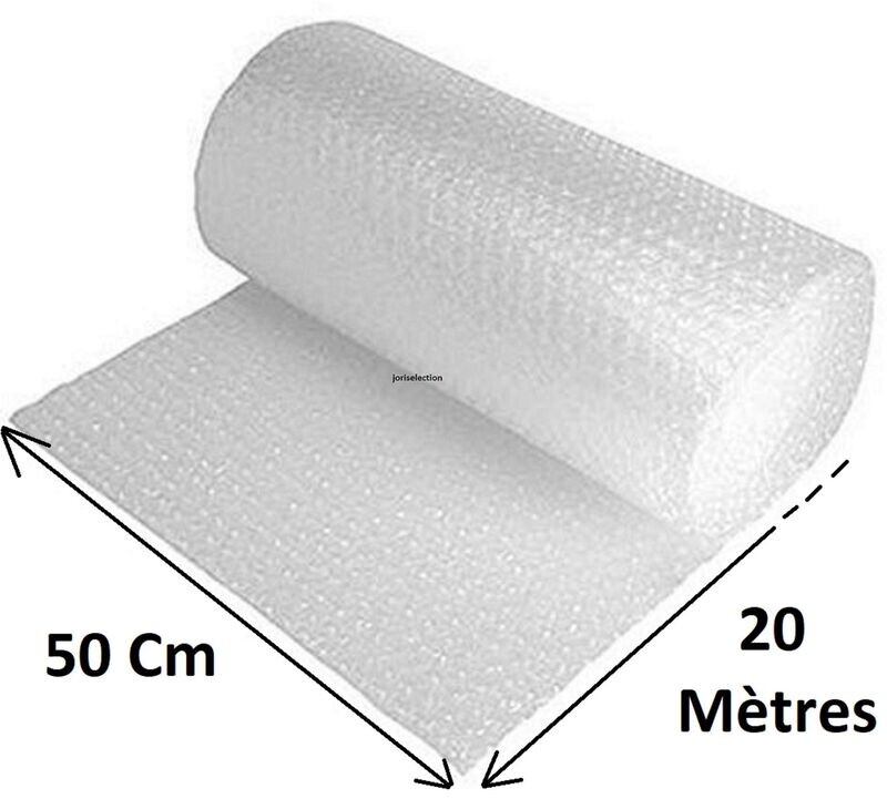 Rouleau De Papier Bulle 50cm Larg x 20 mètres Long Film Protecteur Emballage