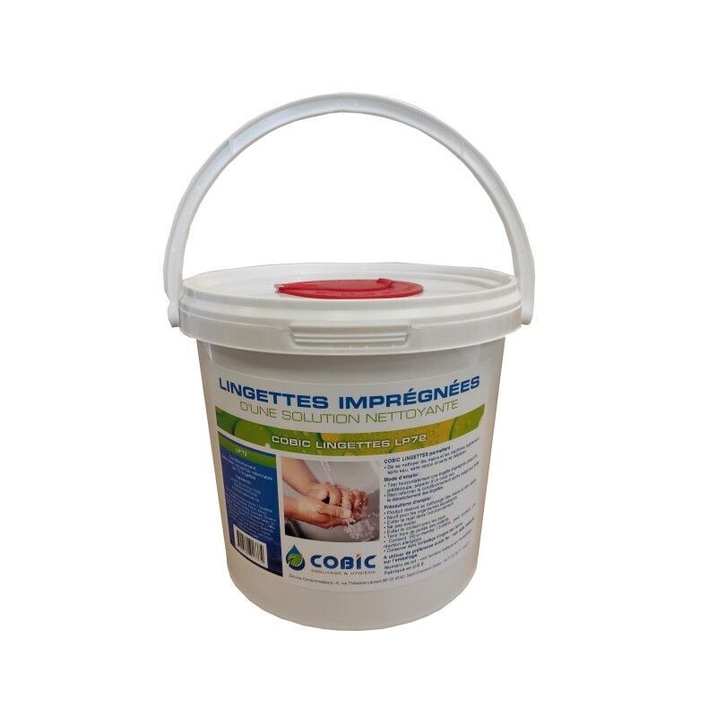 Lingettes nettoyantes imprégnées - COBIC LINGETTES - LP72 - 1 POT DE 72 LINGETTES