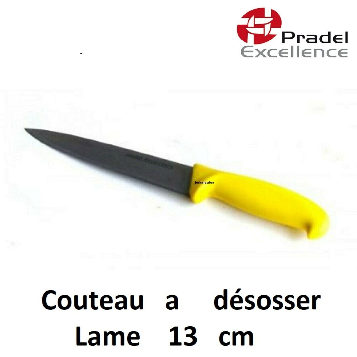 PRADEL - COUTEAU A DÉSOSSER 13 CM MANCHE JAUNE PROFESSIONNEL code 2952
