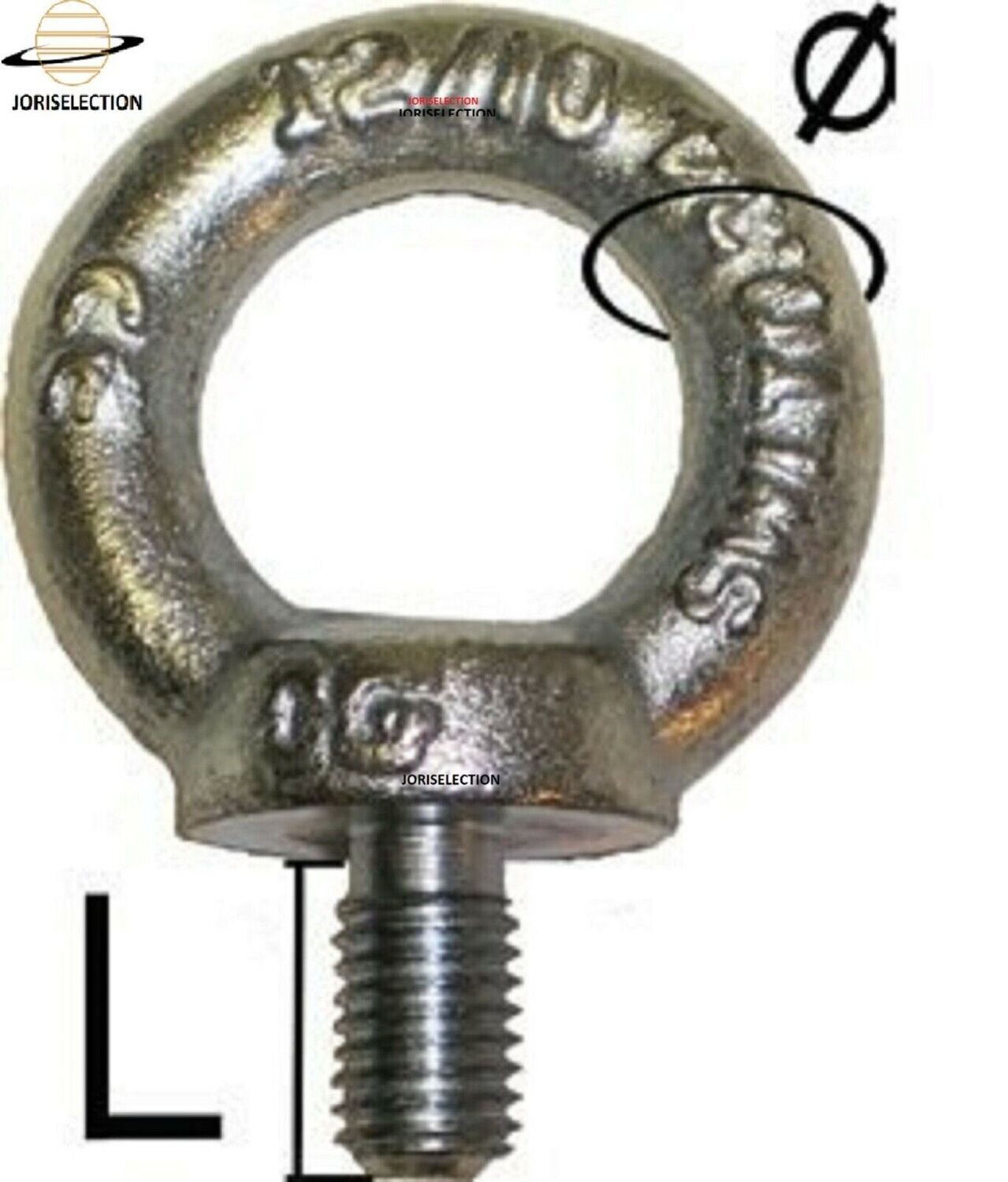 ANNEAU DE LEVAGE MÂLE ZINGUÉ   De 90 Kg à 8.6 Tonnes