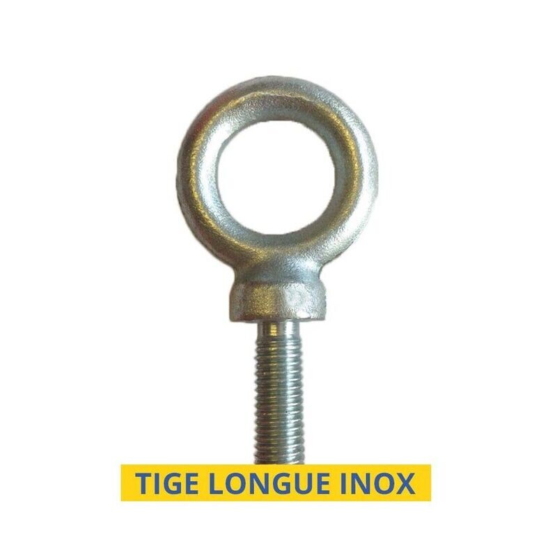 ANNEAU DE LEVAGE MÂLE ZINGUÉ  LONGUE TIGE  De 90 Kg à 3.6 Tonnes