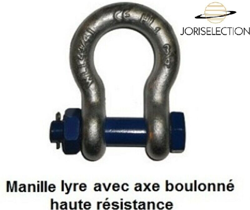 Manille haute résistance à œil LYRE BOULONNEE CMU de 1 a 55 TONNES AU CHOIX