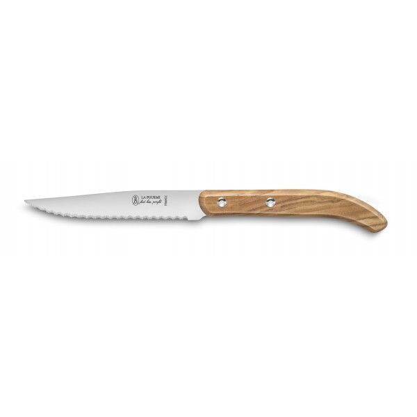Couteau steak CAMPAGNE  LAME INOX MANCHE BOIS OLIVIER -LA FOURMI