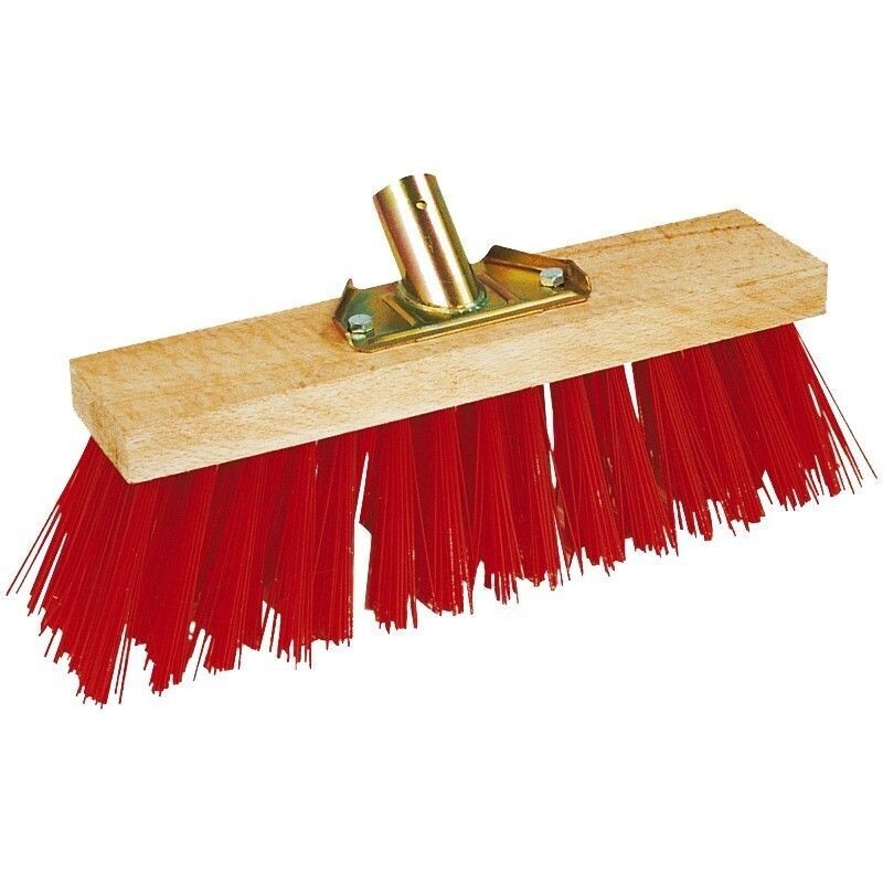 BALAI CANTONNIER 32 CM VINYL ROUGE - DOUILLE METAL INCLINEE