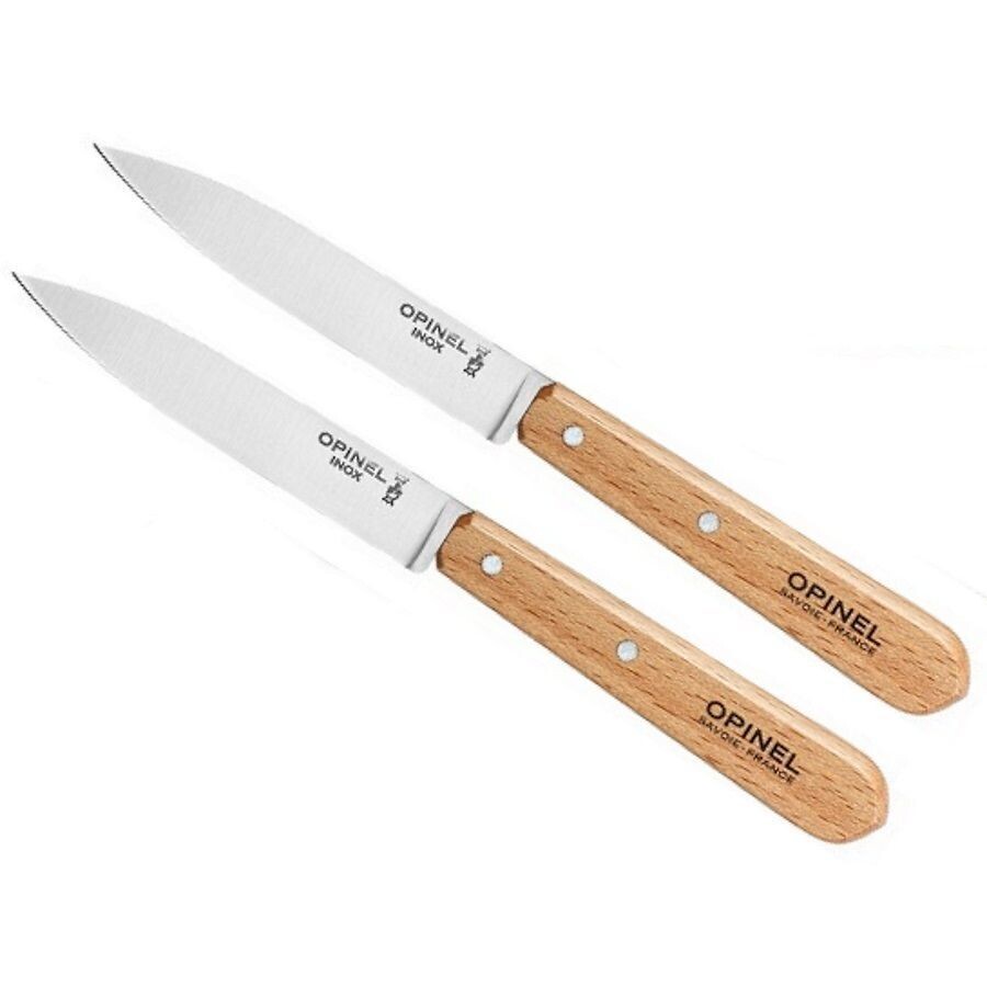 COUTEAU  OFFICE   112   OPINEL  LAME lisse  10 CM INOX lot de 2