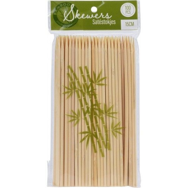Brochettes en bois  15 CM  Lot de 100 Pics