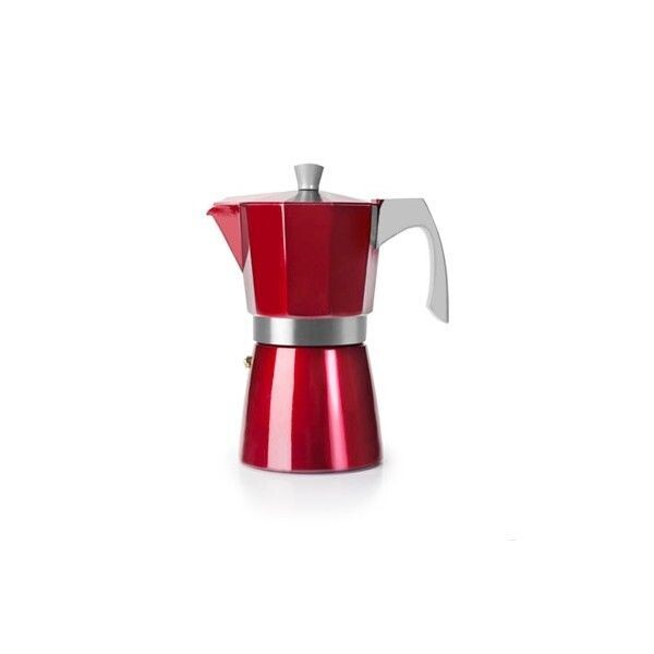 CAFETIERE ITALIENNE  EVVA ROUGE 3 OU 6 OU 9 OU 12  TASSES  INDUCTION 
" AU  choix "