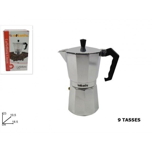 CAFETIERE ITALIENNE   9 TASSES  ALLUMINIM