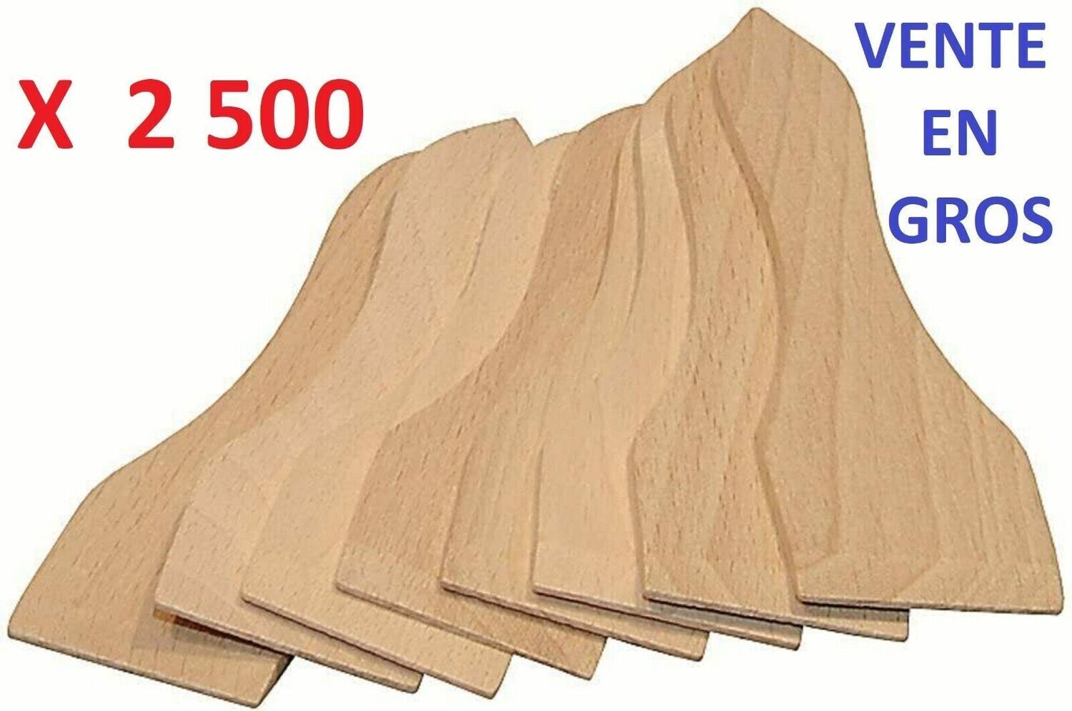 SPATULE A RACLETTE EN BOIS DE HÊTRE 13 cm LOT DE 2500 SPATULES VENTE EN GROS