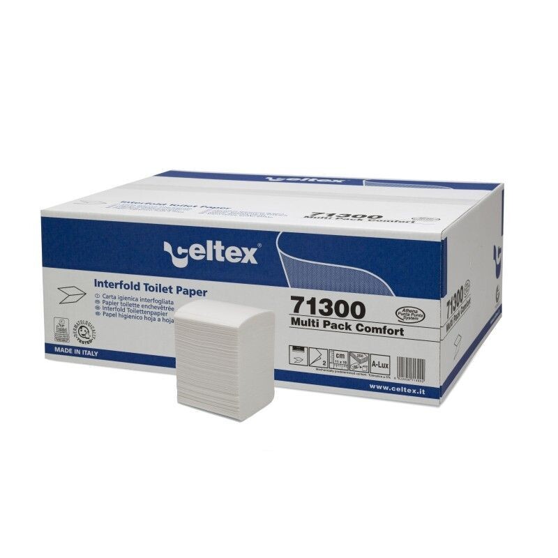Papier hygiènique enchevêtré - 71300 pure ouate blanc ( 11x18 cm) - paquet de 250 feuilles - colis de 36 -  PAPIER TOILETTE  9000 FEUILLES