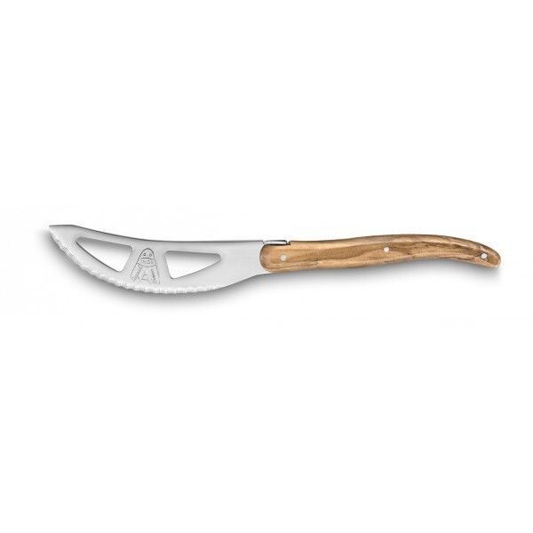 COUTEAU A PIZZA LAME INOX LAGUIOLE la fourmi MANCHE BOIS D OLIVIER