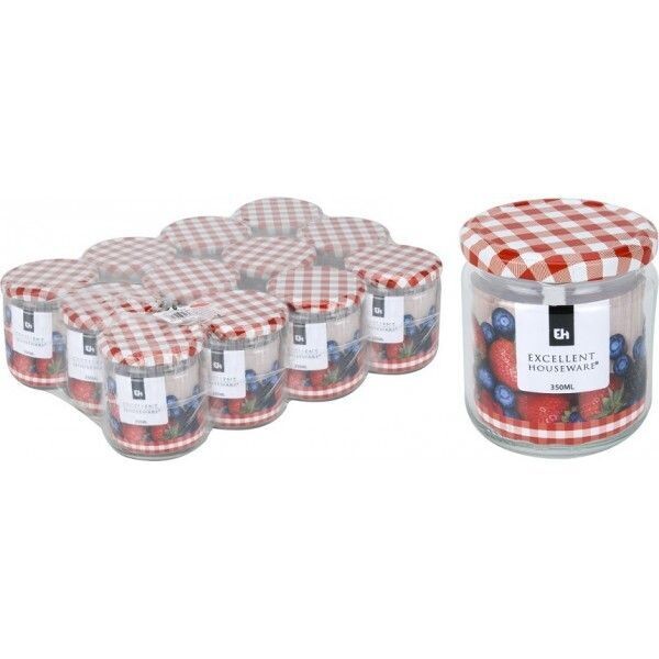 BOCAUX A  CONFITURE 350 ML  COUVERCLE VISSE  (  Lot de 12  ) POT A CONFITURE