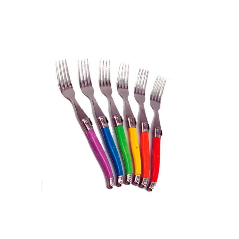 LAGUIOLE 6 FOURCHETTE  DE TABLE Fabrication Française 6 COULEURS