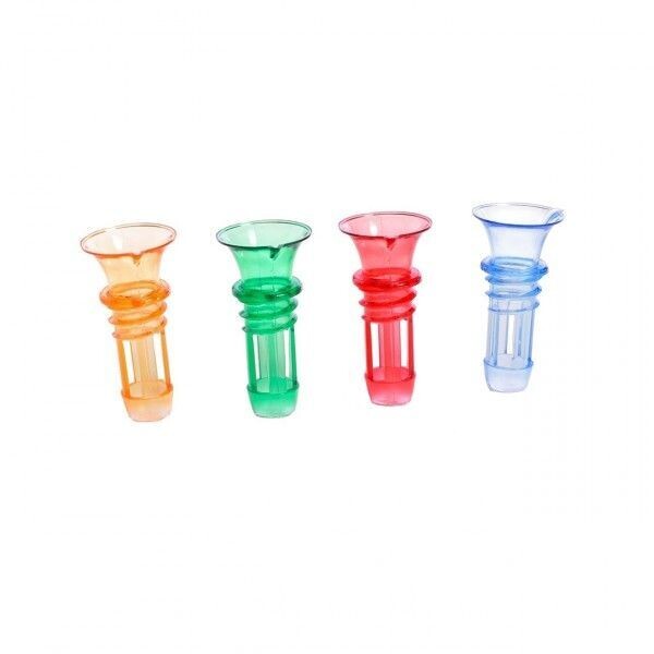 PRESSE FRUITS A VISSER PLASTIQUE COULEUR ASSORTI  LOT DE 4