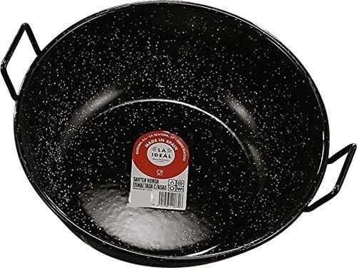 Poêle à paella acier émaillé  CREUSE 45 cm  20 Pers  Garcima POELE A PAELLA PROFONDE
