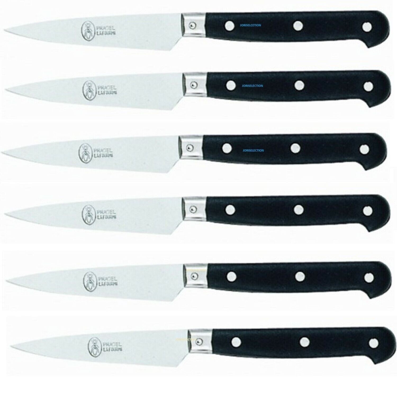 COUTEAU  OFFICE  LA FOURMI Manche . POLYPRO NOIR Lame 8 CM   avec MITRE  LOT DE 6