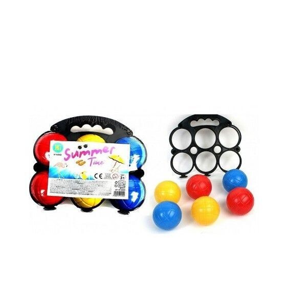 BOULES DE PETANQUE PLASTIQUE X6 + BUT REFB 14592