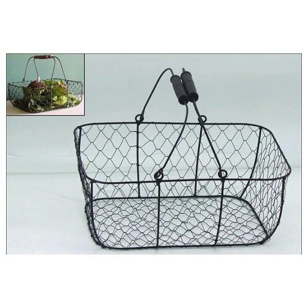 PANIER  GRILLAGE VINTAGE 35 X 25 X 14 CM  PANIER A LEGUME