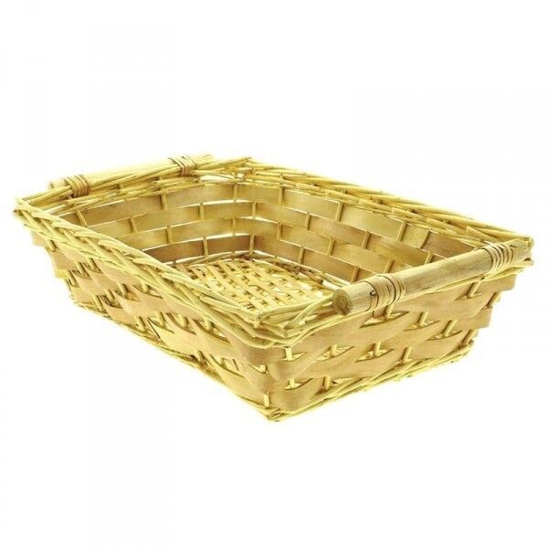 PANIER EN OSIER PLEIN  50 X 35 X 15 CM  CAMPI -  PLATEAU A FRUIT - PANIER GARNI -PLAT EN OSIER